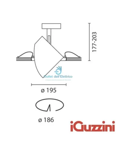 Iguzzini 3.8324.001.0 Spot encastré à grand pixel 35-70-150 W